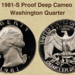 Close-up view of a 1981-S Proof Deep Cameo Washington Quarter, showcasing its mirrored fields and frosted devices