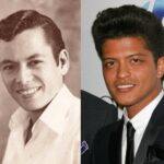 Bruno Mars pictured with his grandfather, highlighting his diverse family lineage.