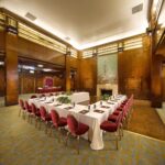 Art Deco hallway on the Queen Mary, showcasing its historical design and elegance