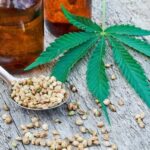 Cannabidiol molecule model for health benefits