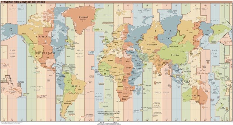 World Time Zone Map