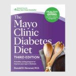 Person choosing healthy foods from "The Mayo Clinic Diabetes Diet 3rd Edition" book cover