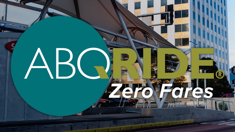 ABQ Ride Zero Fares Banner - Public Transportation in Albuquerque, New Mexico