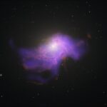 Filaments of hot gas and particles around a black hole, as observed by Chandra X-ray Observatory, illustrating how black holes can influence their surroundings.