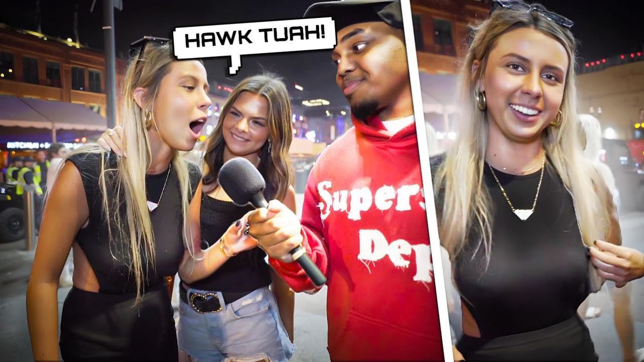 Hailey Walsh street interview with Tim & Dee TV