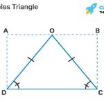 Demonstration of creating an isosceles triangle by folding paper