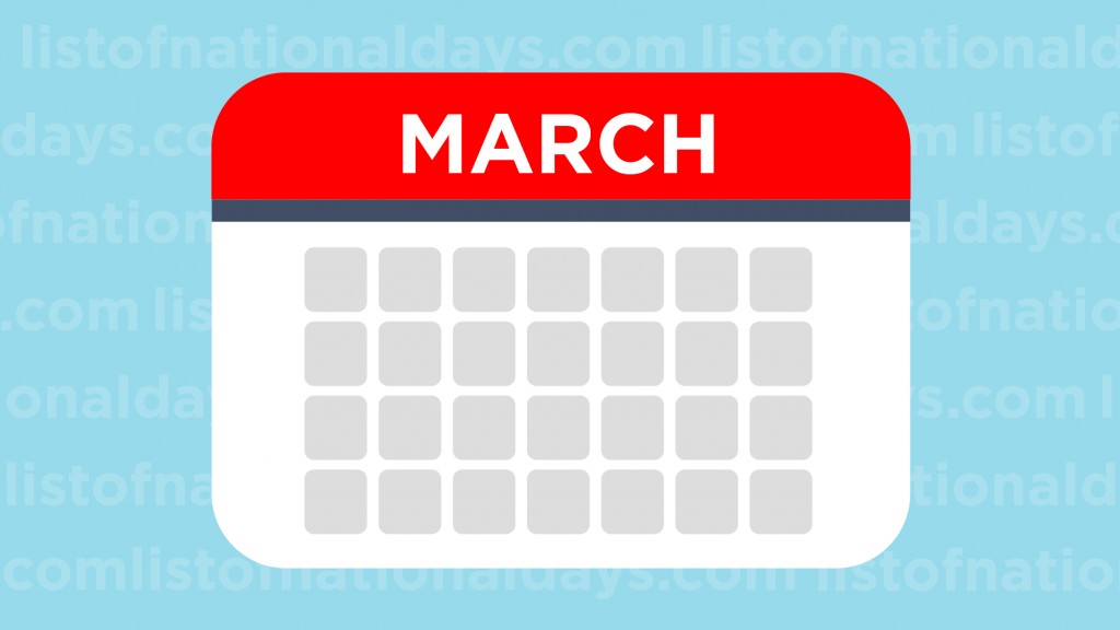 Explore March National Days - Click to see the full list of March national holidays and plan your celebrations.