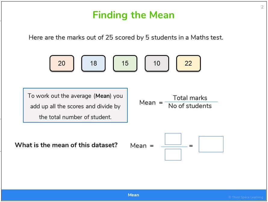 Interactive Lesson on Calculating Mean