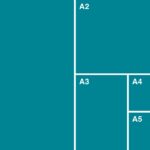 Diagram of A-class paper sizes in a grid to illustrate that when each size is folded in half, it creates the next smallest size