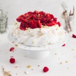 Elegant pavlova cake on a stand - What is Pavlova?