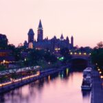 Parliament Hill and Rideau Canal in Ottawa, Canada's Capital City