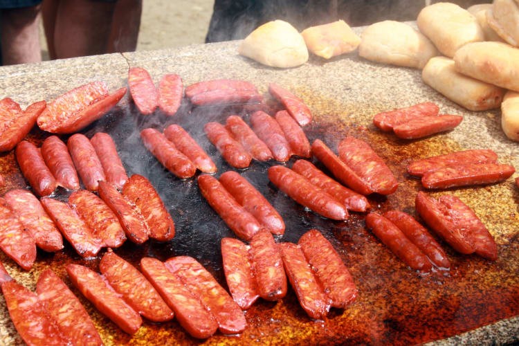 Spanish chorizo hanging