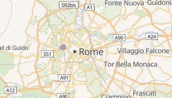 Rome city map highlighting its geographical location