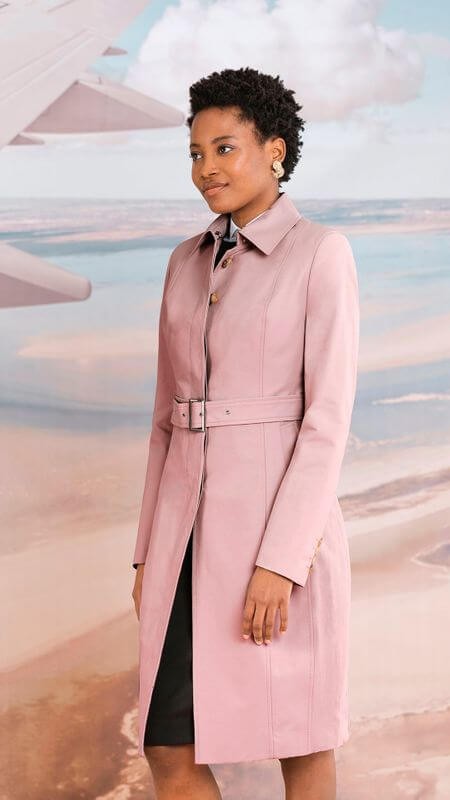 pink trenchcoat 