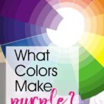 Mixing red and blue paints to create purple, demonstrating the basic color combination.