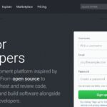 GitHub homepage showcasing its interface and features for software developers to collaborate and manage code.