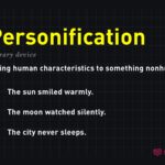 Personification examples to define theme.