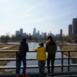 cityscape view of Chicago from Lincoln Park Zoo