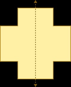 Figure showing the vertical line of symmetry