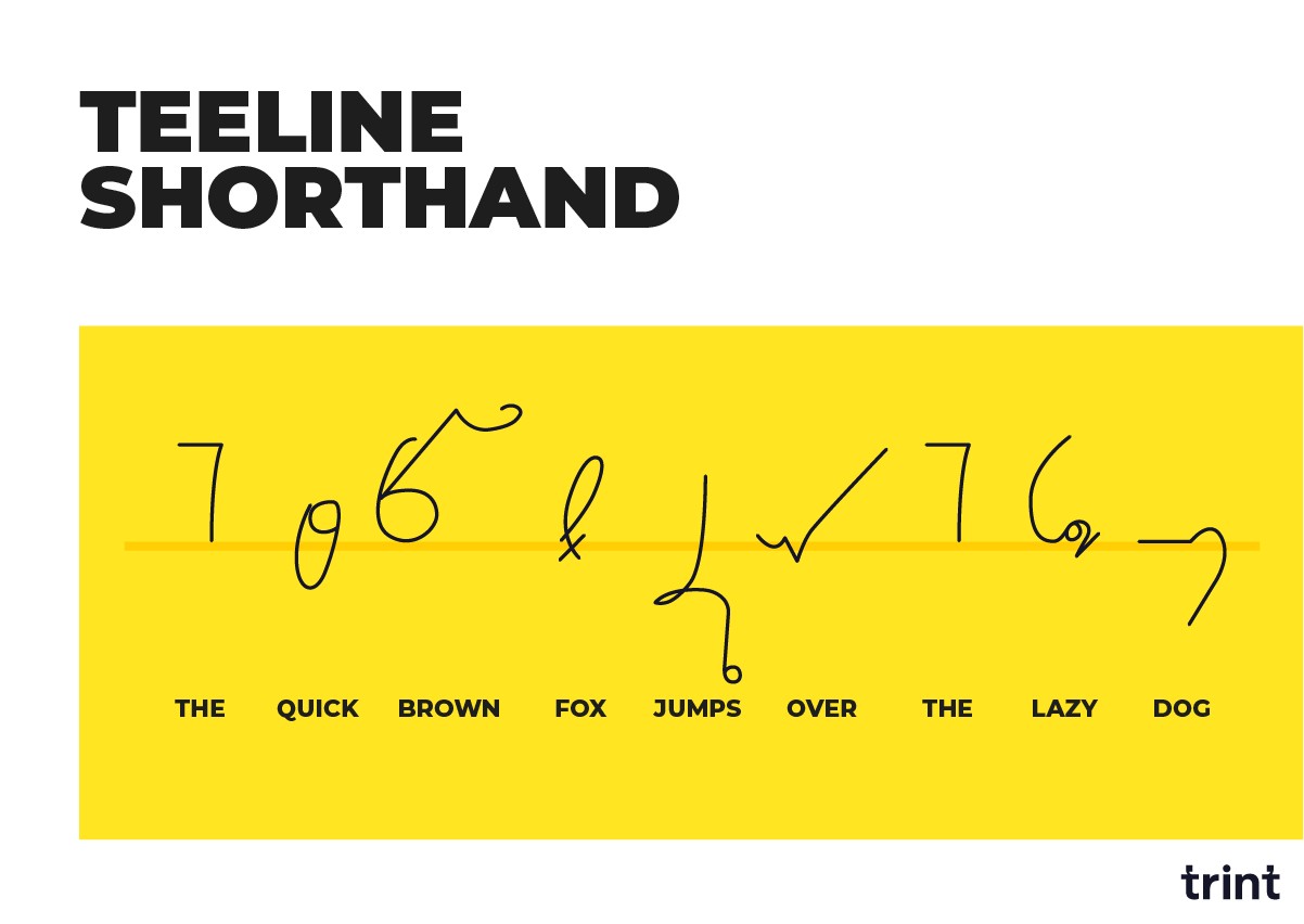 Teeline Shorthand Example
