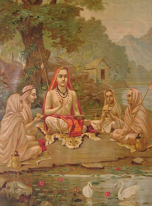 Adi Shankara with disciples