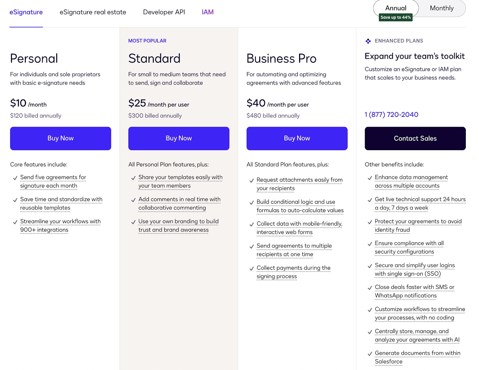 Docusign’s eSignature plan