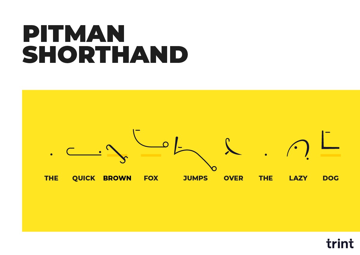 Pitman Shorthand Example