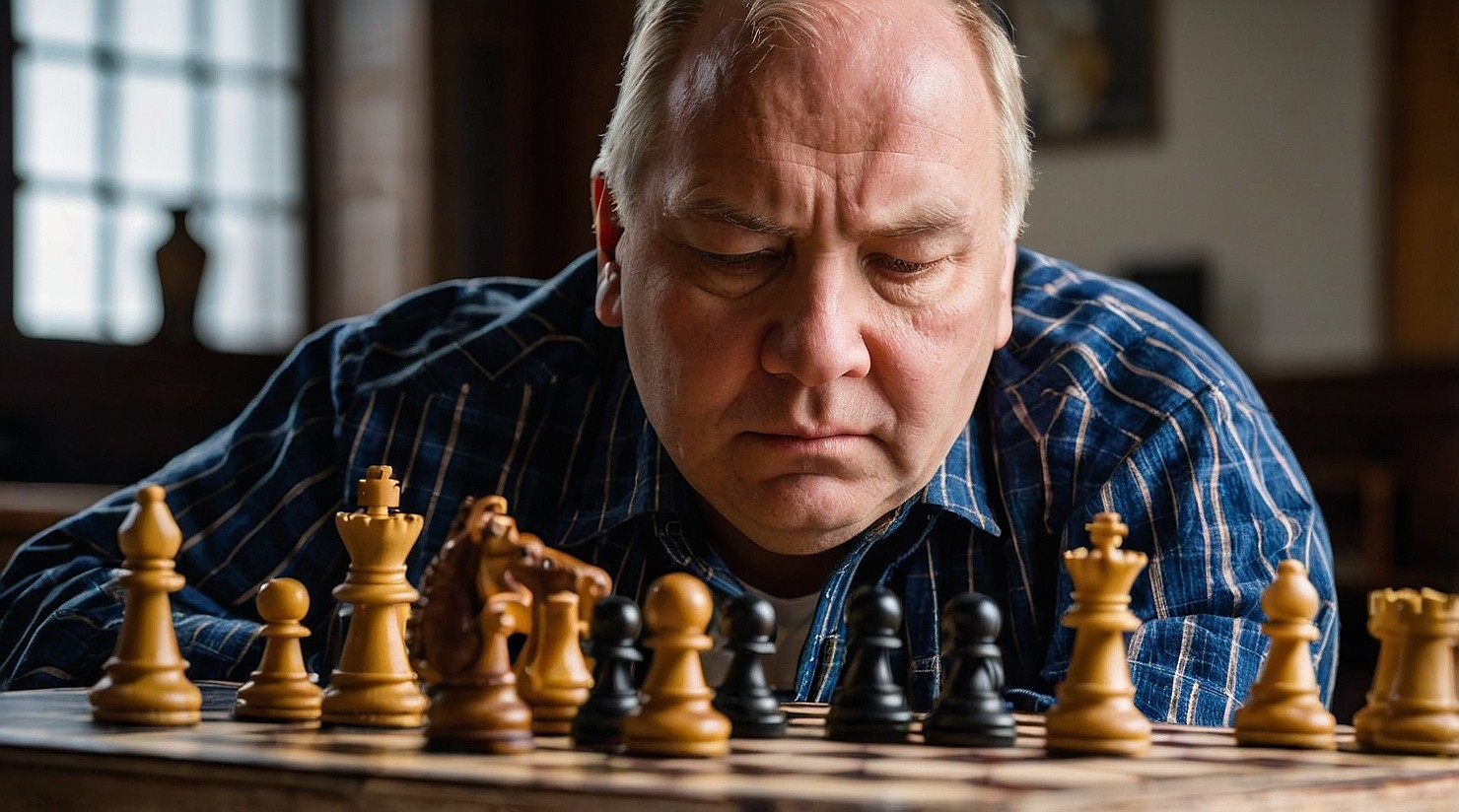 Two people playing chess, engaging in strategic thinking and problem-solving