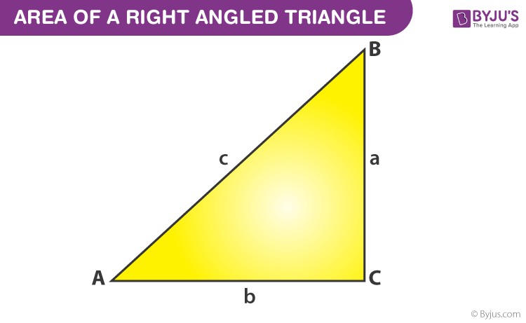 Area of a right angled triangle