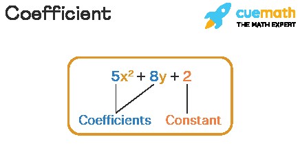 Coefficient in mathematics illustrating the multiplicative factor