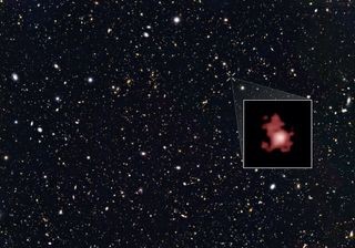 Image showing a star and galaxy highlighting GN-z11.