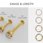 Measuring nose piercing gauge