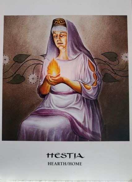 Image of the Goddess Hestia with Symbolic Elements