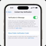 iMessage Contact Key Verification settings