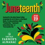 juneteenth infor graphic, old farmers almanac, june 19
