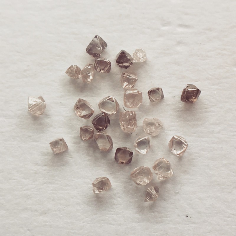 Rough diamond crystals