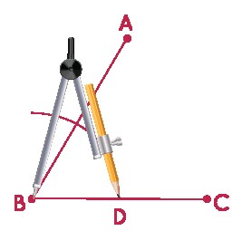 constructing congruent angle to a given angle step 2