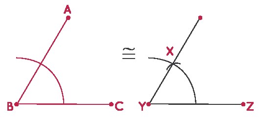 construction of congruent angle to a given angle step 6