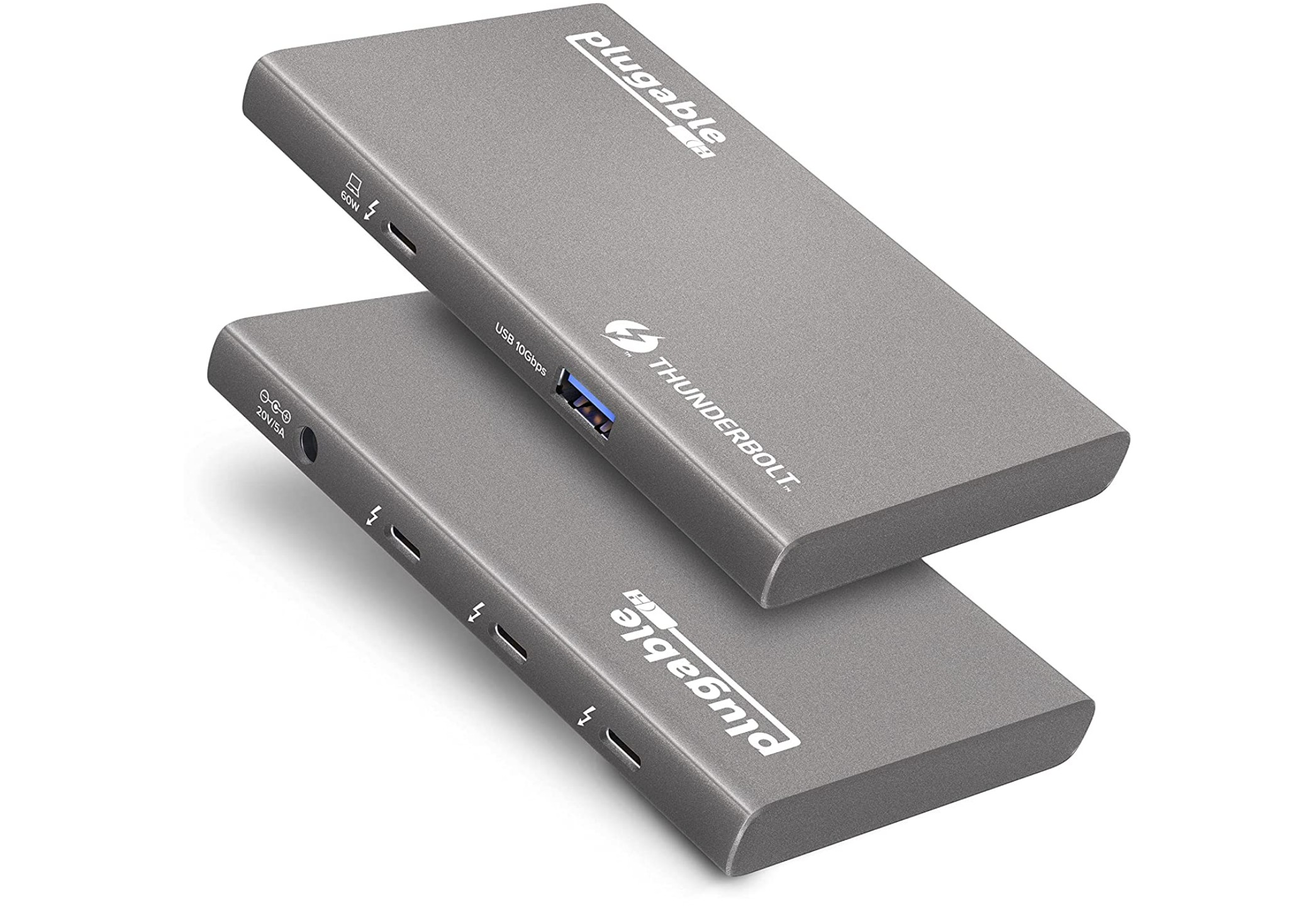 Plugable Thunderbolt hub on a desk