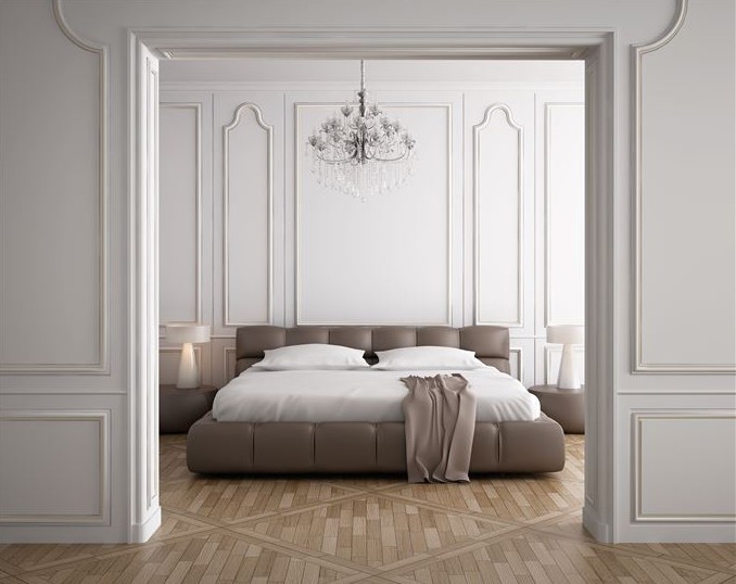 Image showcasing various wainscoting designs available at The Moulding Company