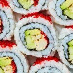 California Rolls with Soy Sauce