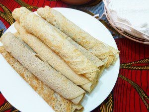 Rolled up Injera
