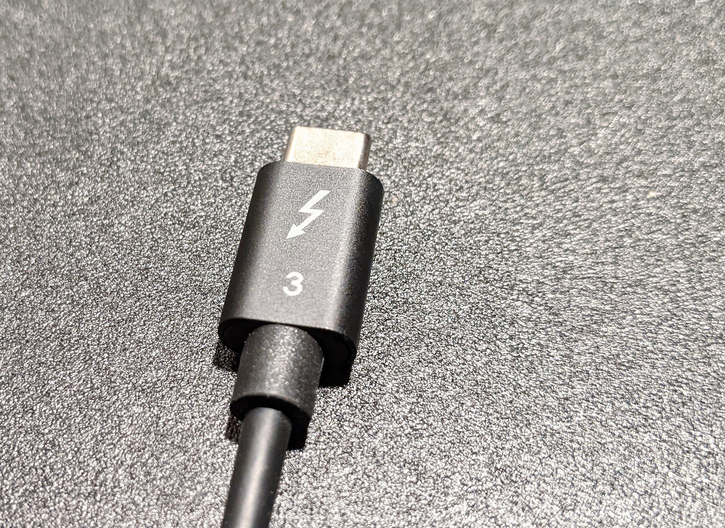 A typical Thunderbolt 3 cable