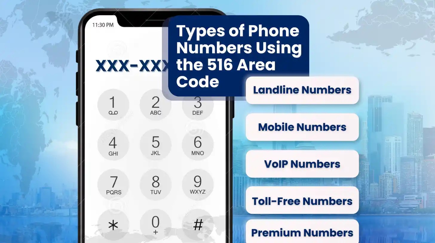 Types of Phone Numbers Using the 516 Area Code