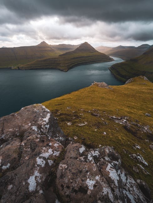Landscape photo taken with a small aperture for maximum depth of field