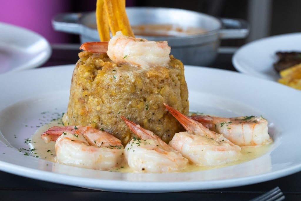 A plate of mofongo, Puerto Rico's national dish, showcasing the island's culinary heritage.