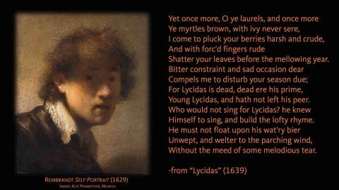 Elegy Example Lycidas Opening